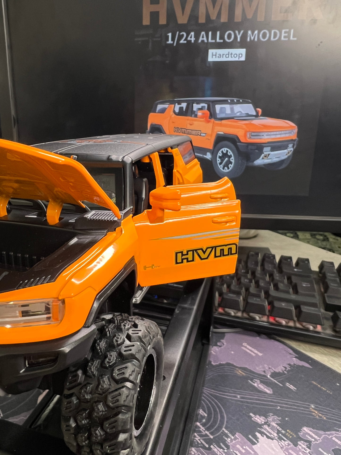 1:24 HUMMER EV Car Alloy Model Diecasts Metal Off-road Vehicles